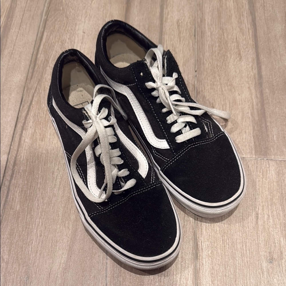 Vans Black and White Low-Top Sneakers